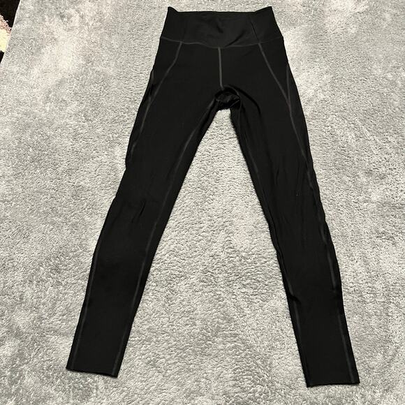 Girlfriend Collective Leggings Pants Womens Small Black High Rise Ankle - Picture 1 of 6
